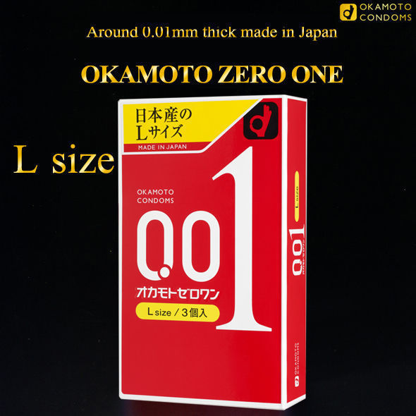 OKAMOTO 0.01 ZERO ONE CONDOM WITH EXTRA LUBRICANT LARGE SIZE 3PCS