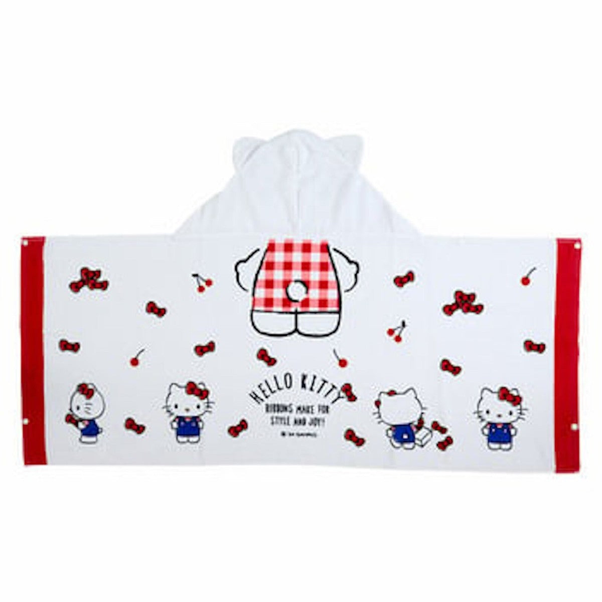 SANRIO HELLO KITTY HOODED TOWEL CLOVER DESIGN