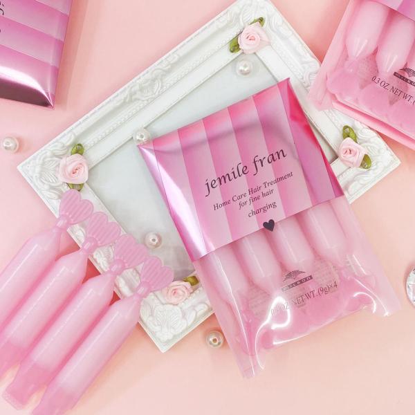 MILBON JEMILE FRAN HEART CHARGING HAIR TREATMENT 9G X 4PCS