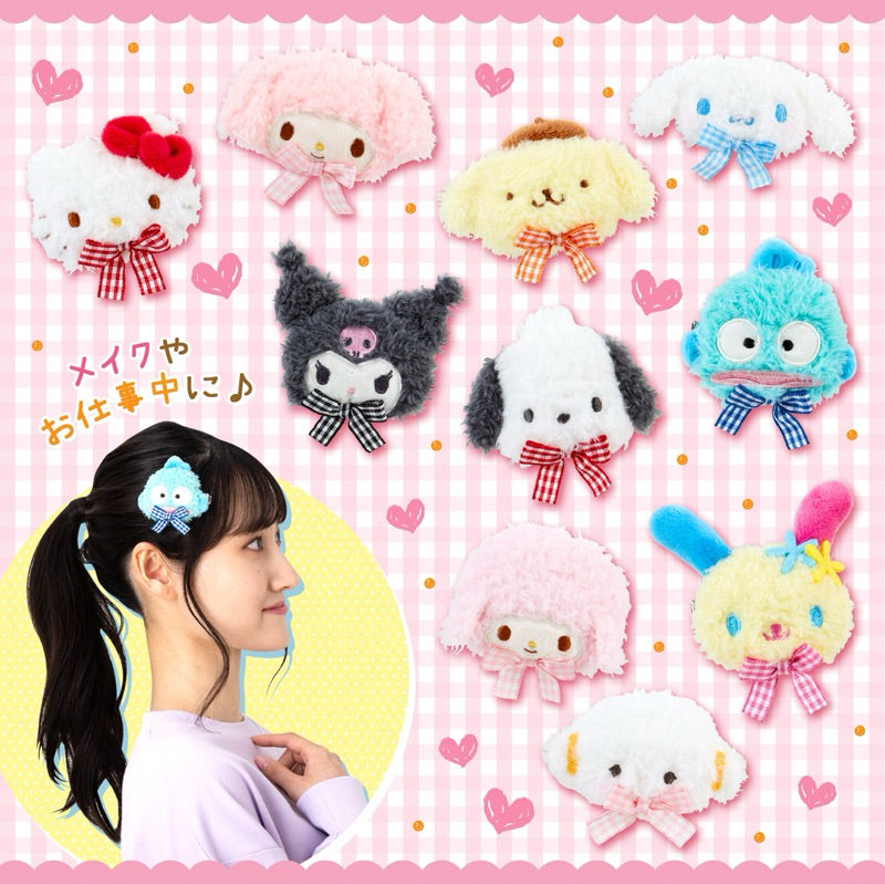 SANRIO CHARACTER FACE SHAPED HAIR CLIP HAIR - 7 STYLES