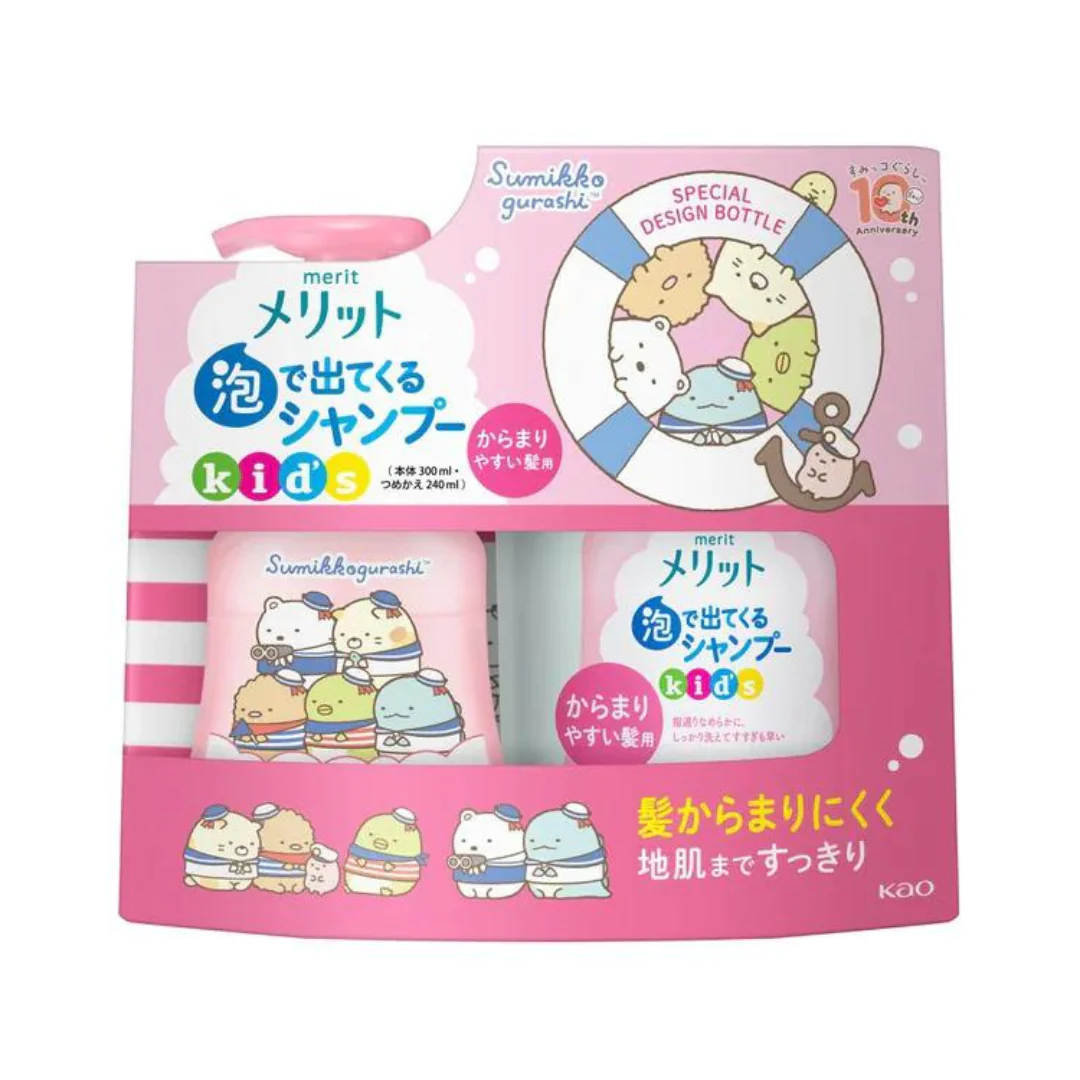 Kao Kids Foamy Shampoo & Body Bottle Set - Sumikko Gurashi
