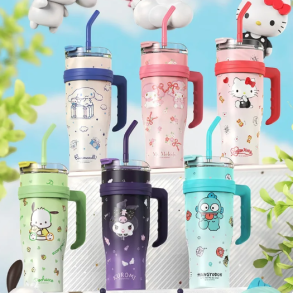Sanrio Cold Water Cup Student Large Capacity Straw Cup1200ml