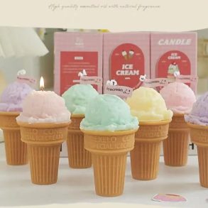 Ice Cream-Shaped Candle