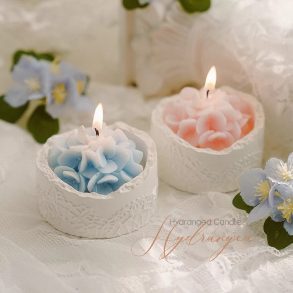 Hydrangea-Shaped Candle