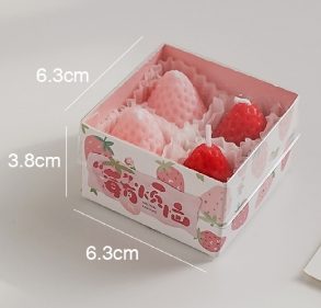 Strawberry Gift Box Set – Small, 4-Pack (Red & Pink )