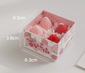 Strawberry Gift Box Set – Small, 4-Pack (Red & Pink )