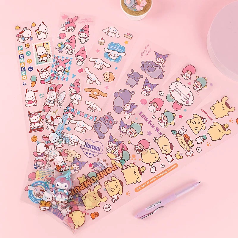 Sanrio PET Sticker Set – 20 Strips, 200+ Stickers - Image 2