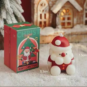 Santa Shaped Holiday Candle