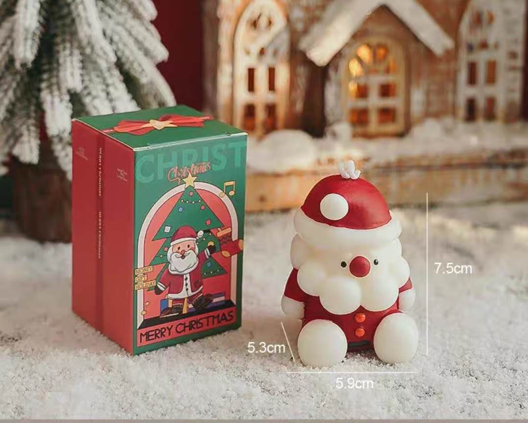 Santa Shaped Holiday Candle