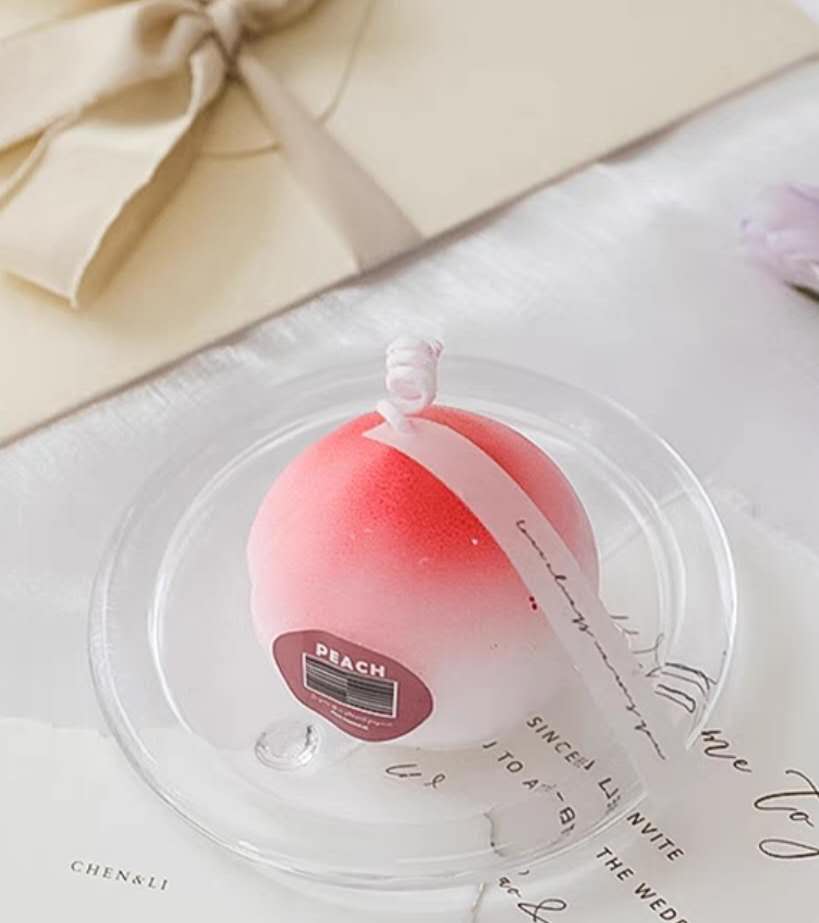 Cute Peach-Shaped Candle