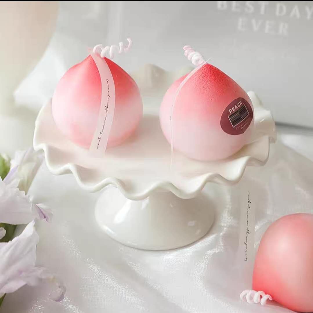 Cute Peach-Shaped Candle - Image 2